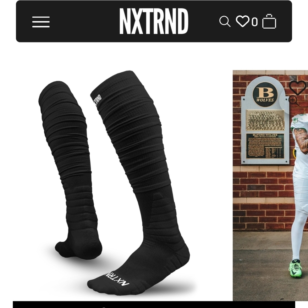 Athletic Scrunch Socks - Black L/xl